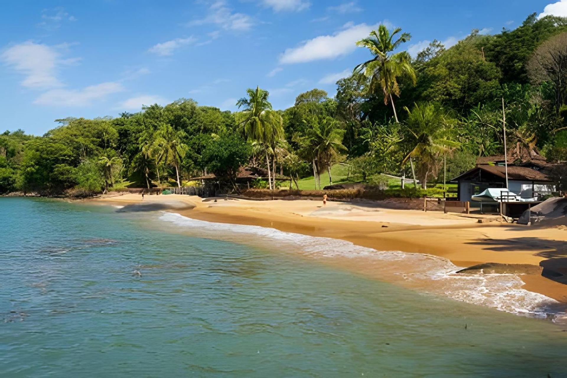 Linda Casa C/ Vista Pro Mar Na Praia Grande Em باراتي المظهر الخارجي الصورة